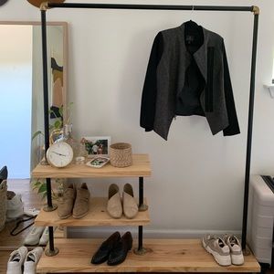 Black and knit blazer